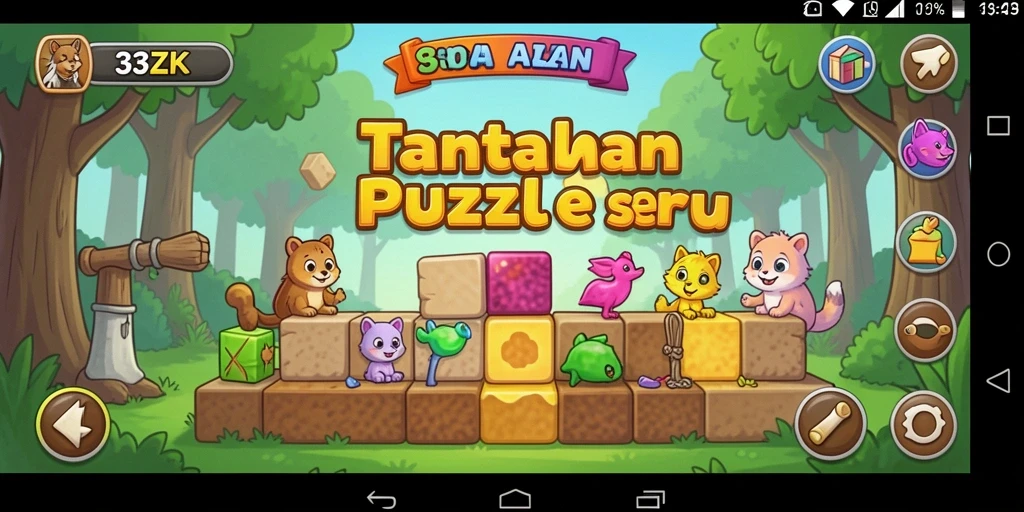 Tampilan gameplay menarik dari 33ZK dengan berbagai teka-teki menantang.