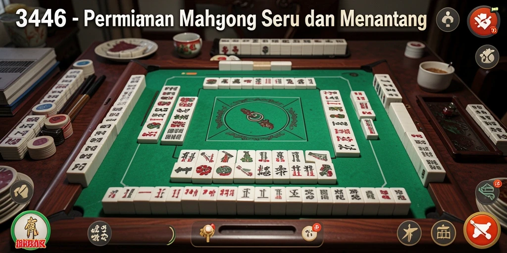 Tampilan menarik saat bermain game Mahjong 3446.