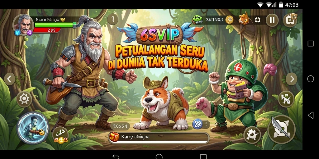 Screenshot 6SVIP menampilkan aksi seru dalam petualangan yang menegangkan.