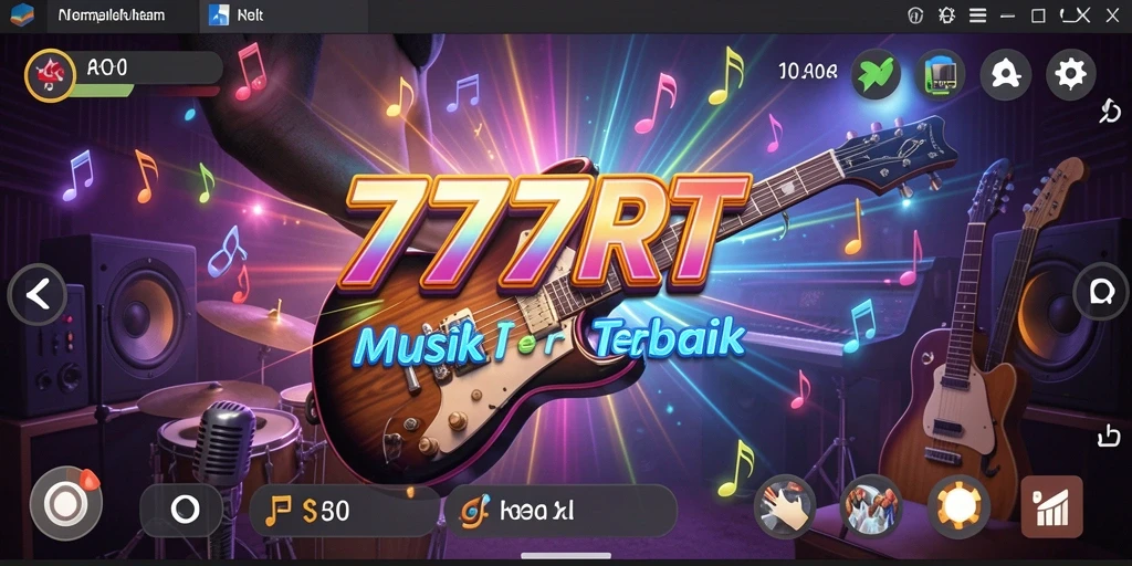 Screenshot gameplay <strong>777RT</strong> menampilkan pemain menikmati pengalaman musik.