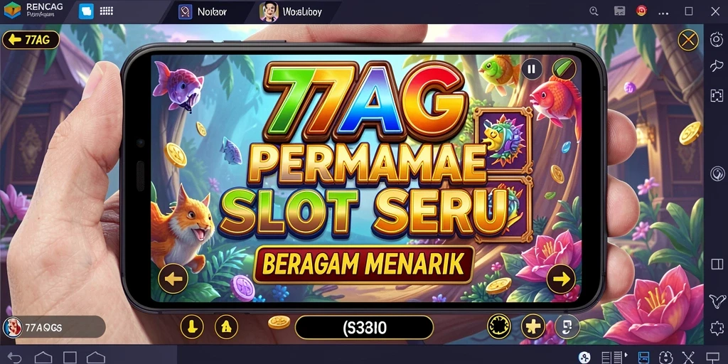 Screenshot gameplay menunjukkan keseruan putaran Slot di 77AG.