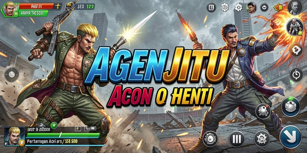 Gameplay seru di AGENJITU dengan aksi pertarungan intens.