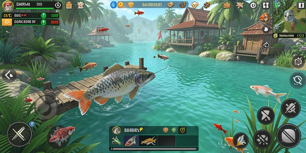 Tangkapan ikan yang menakjubkan dalam gameplay BARU01.