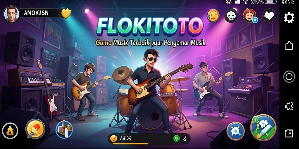 Tampilan gameplay yang menarik dan penuh warna di FLOKITOTO.