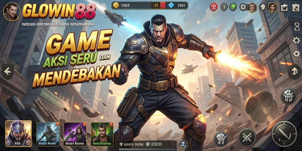 Tampilan gameplay GLOWIN88 yang menegangkan dan penuh aksi.