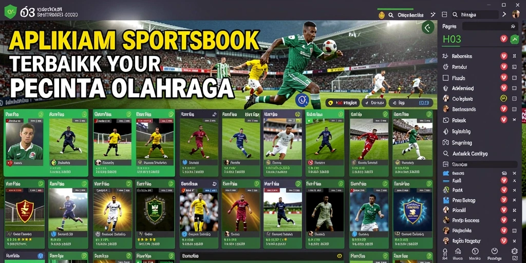 Tampilan gameplay H03 dengan berbagai pilihan taruhan olahraga.