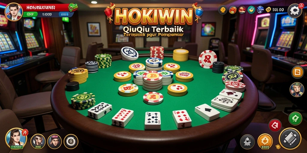 Screenshot gameplay HOKIWIN dengan aksi QiuQiu yang seru.