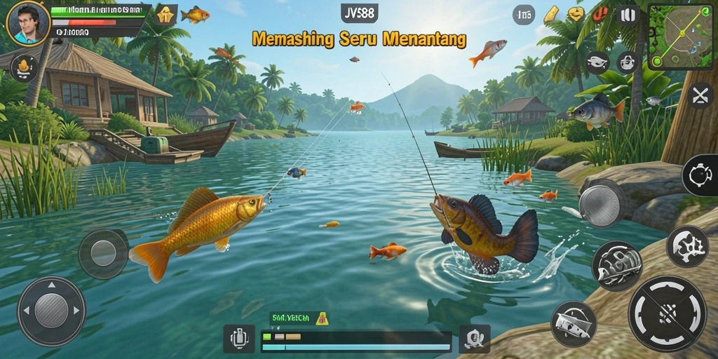 Tangkapan ikan dalam gameplay yang menarik dan seru.