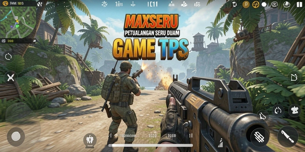Tampilan seru gameplay MAXSERU dengan aksi pertempuran intens.