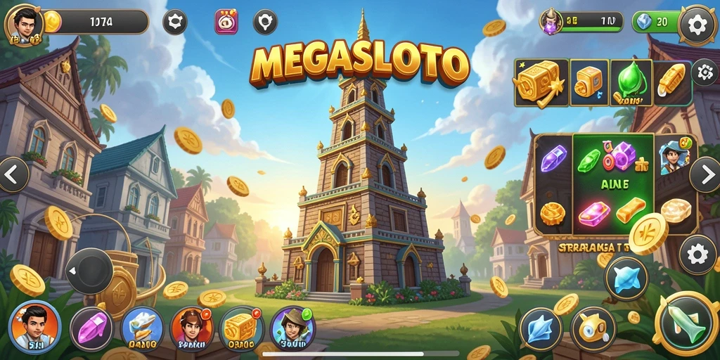 Tampilan strategi menara yang mendebarkan di MEGASLOTO.