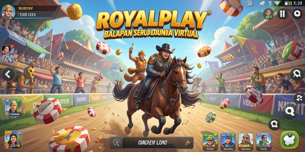 Tampilan gameplay balapan yang mendebarkan dari ROYALPLAY.