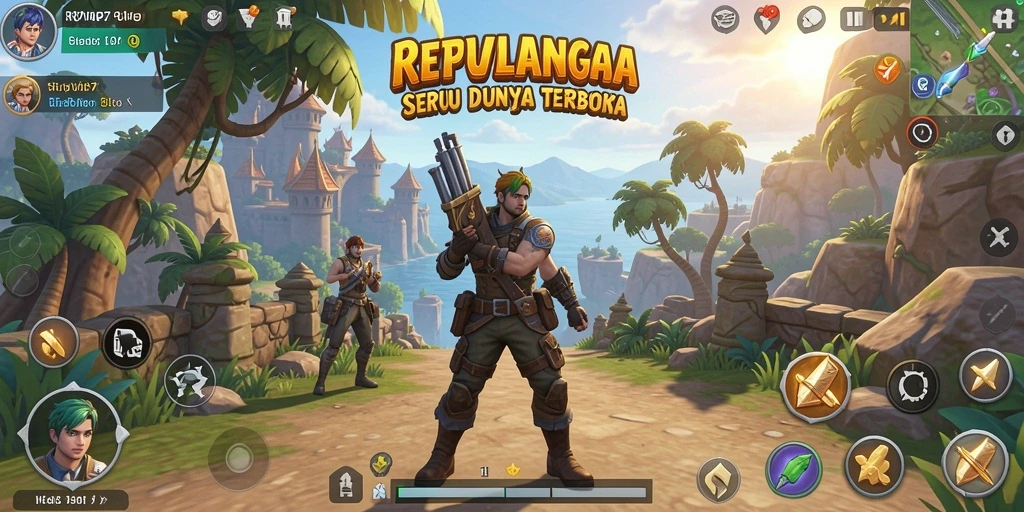 Screenshot gameplay RPVIP7 menampilkan petualangan seru dalam dunia terbuka.