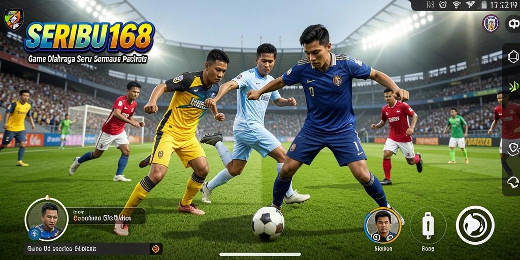 Tangkapan layar SERIBU168 menampilkan aksi seru dalam permainan olahraga.