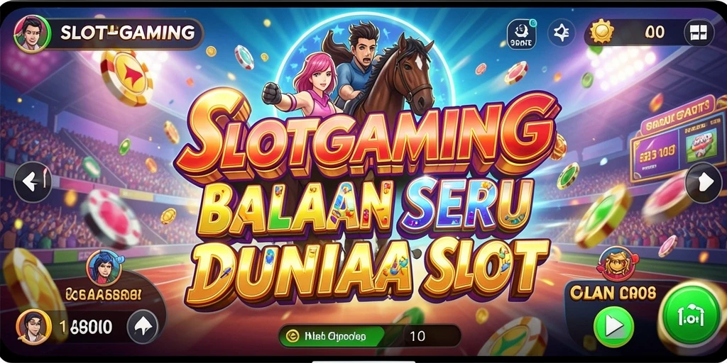 Gameplay intens dengan kendaraan balap dan slot.