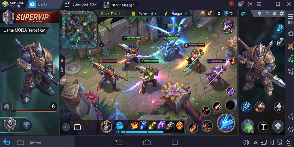 Screenshot gameplay SUPERVIP yang menegangkan di arena.