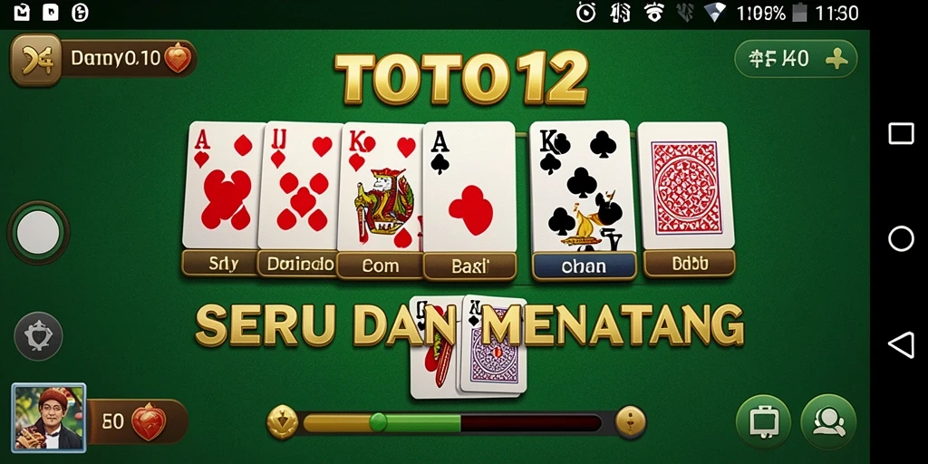 Tampilan gameplay seru dalam permainan Domino TOTO12.