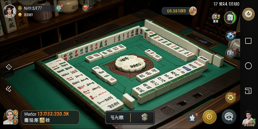 Screenshot utama UH77 menampilkan gameplay seru Mahjong yang menantang.