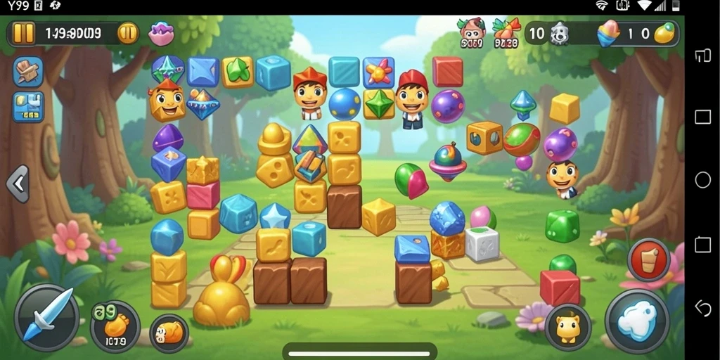 Screenshot utama Y89 menunjukkan pemain menyelesaikan teka-teki Puzzle yang menantang.