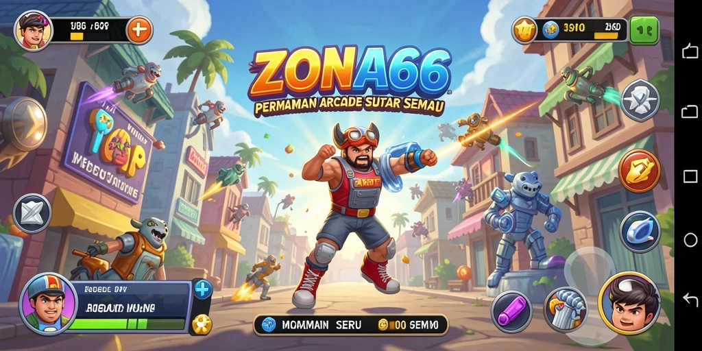 Tampilan gameplay seru dalam ZONA66 yang memikat.